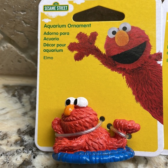Sesame Street Aquarium Ornaments Elmo, Big Bird, Oscar the Grouch - Picture 2 of 4